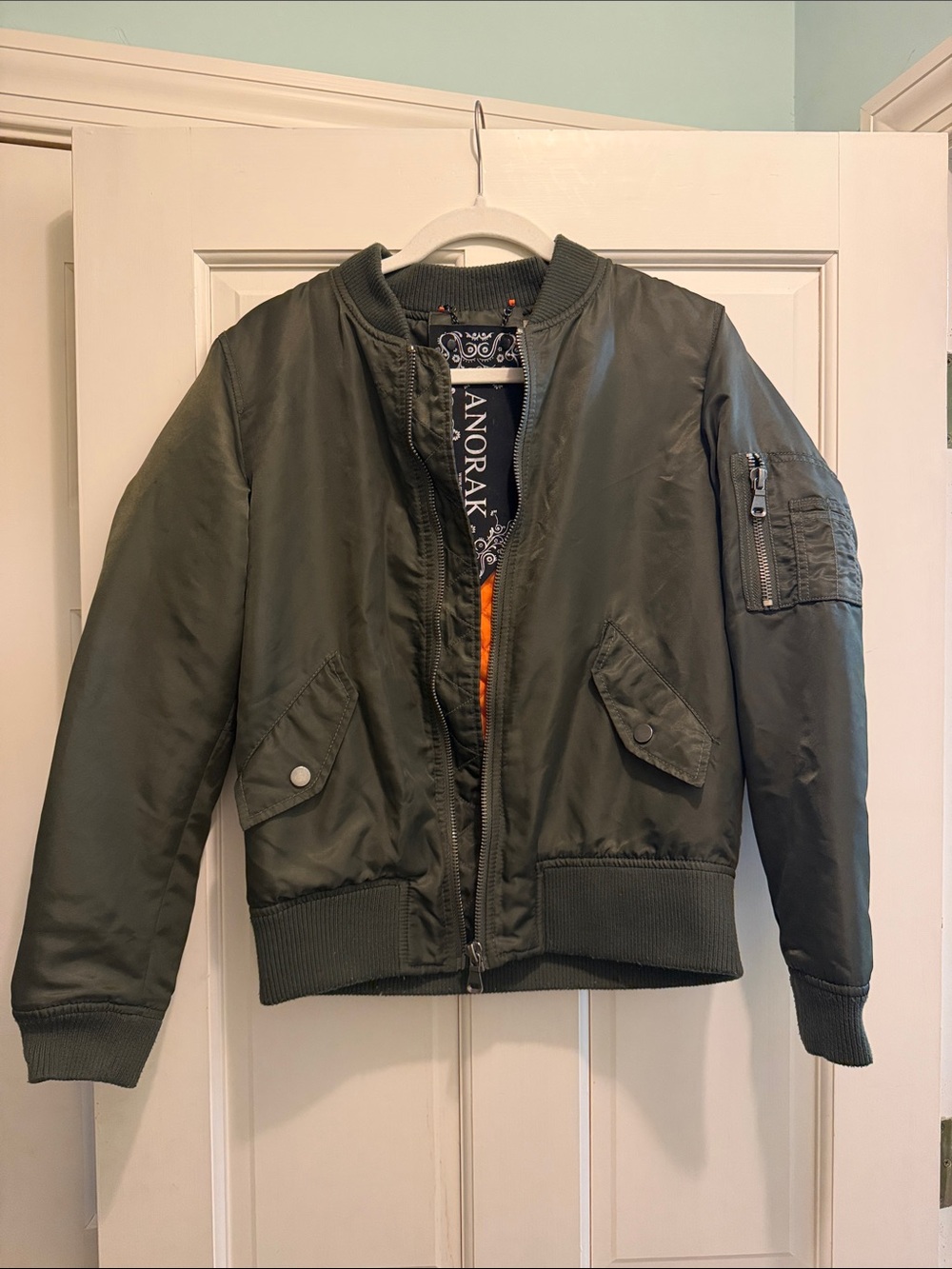 ANORAK Olive Green Bomber Jacket